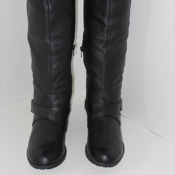 kohls black knee high boots